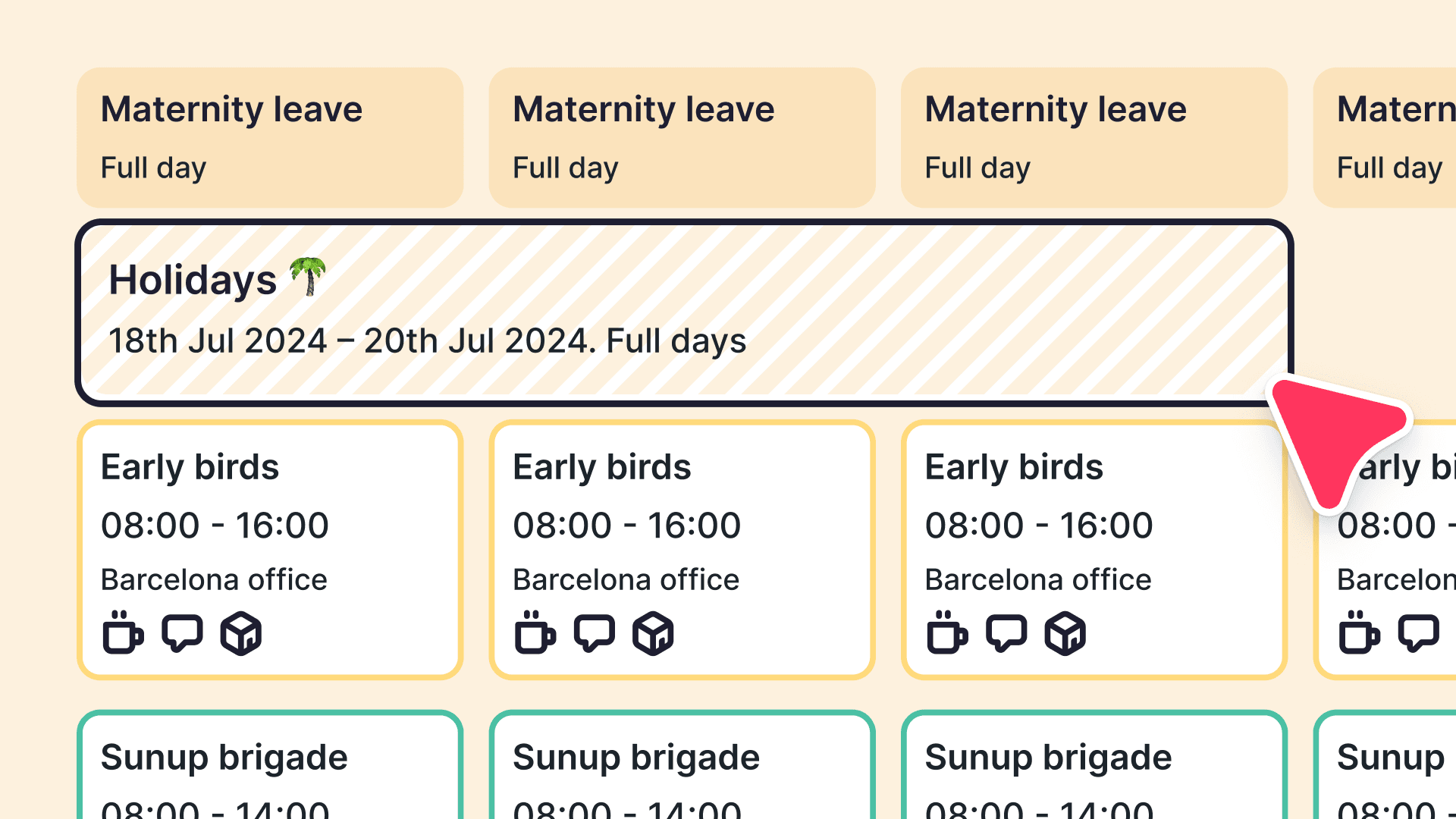 Sync time off and shifts automatically