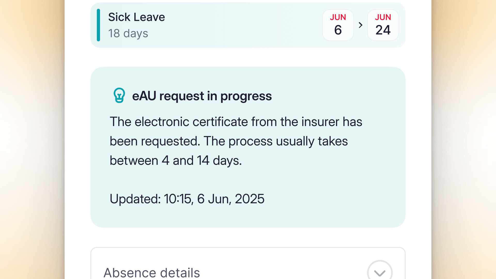 Auto-sync eAU certificates from health insurers