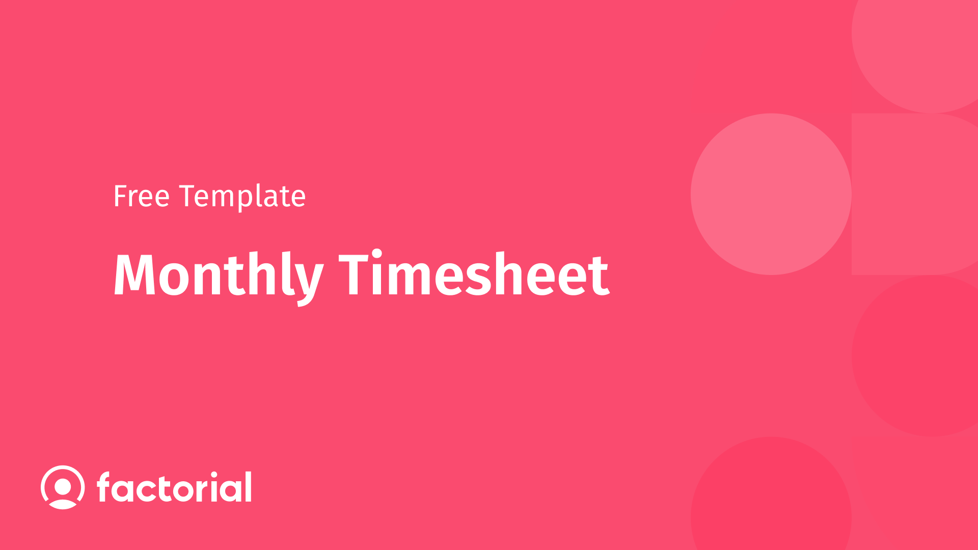 monthly timesheet