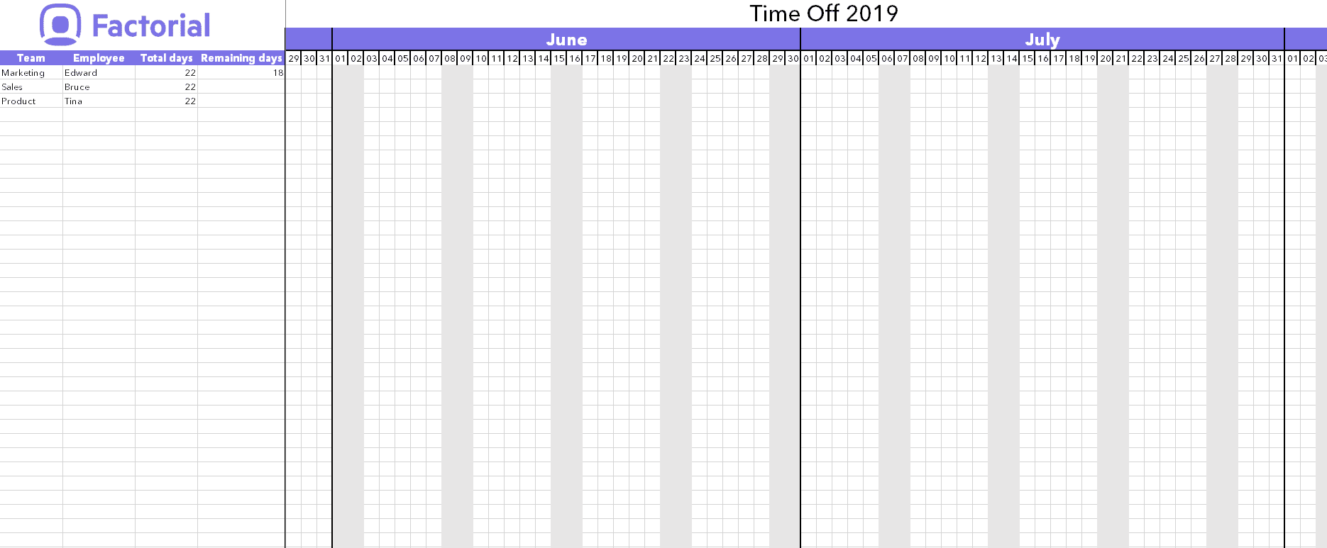 Pto Tracking Template from factorialhr.com