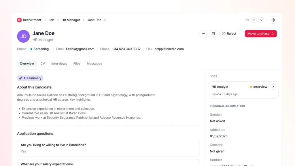 AI parsing candidates' resumes to check your talent pool's qualifications