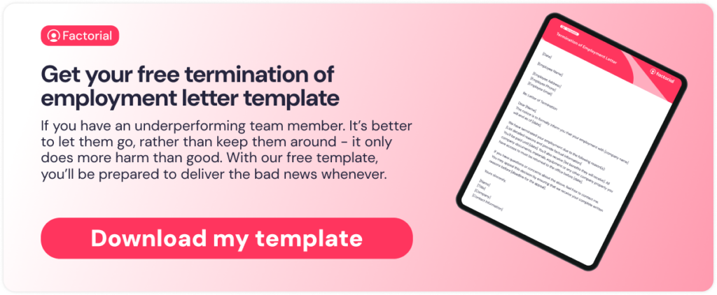 Download your free termination of employment template
