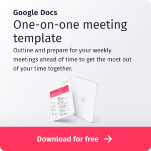 OneonOne meeting template banner
