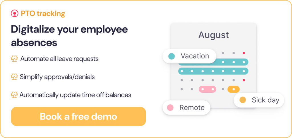 All employee absences will be digitalized through Factorial's all-in-one software