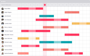 employee calendar view