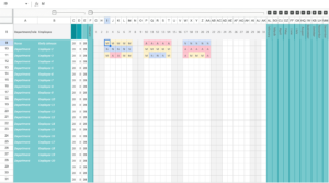 restaurant scheduling template