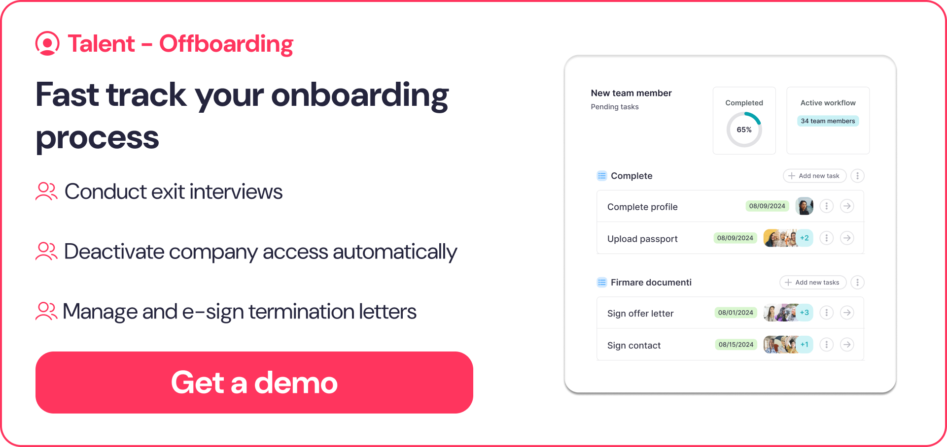 Offboarding employees  with Factorial