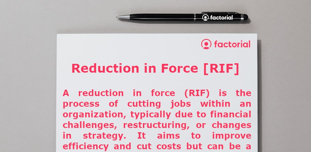 reduction in force rif