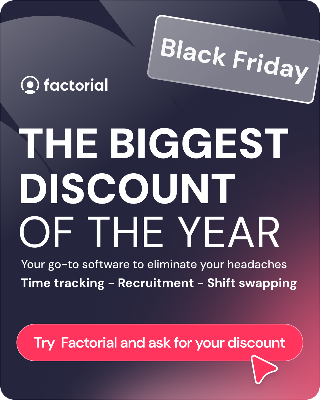 Black Friday poster with text