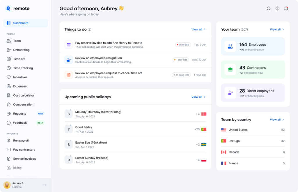 Remote dashboard