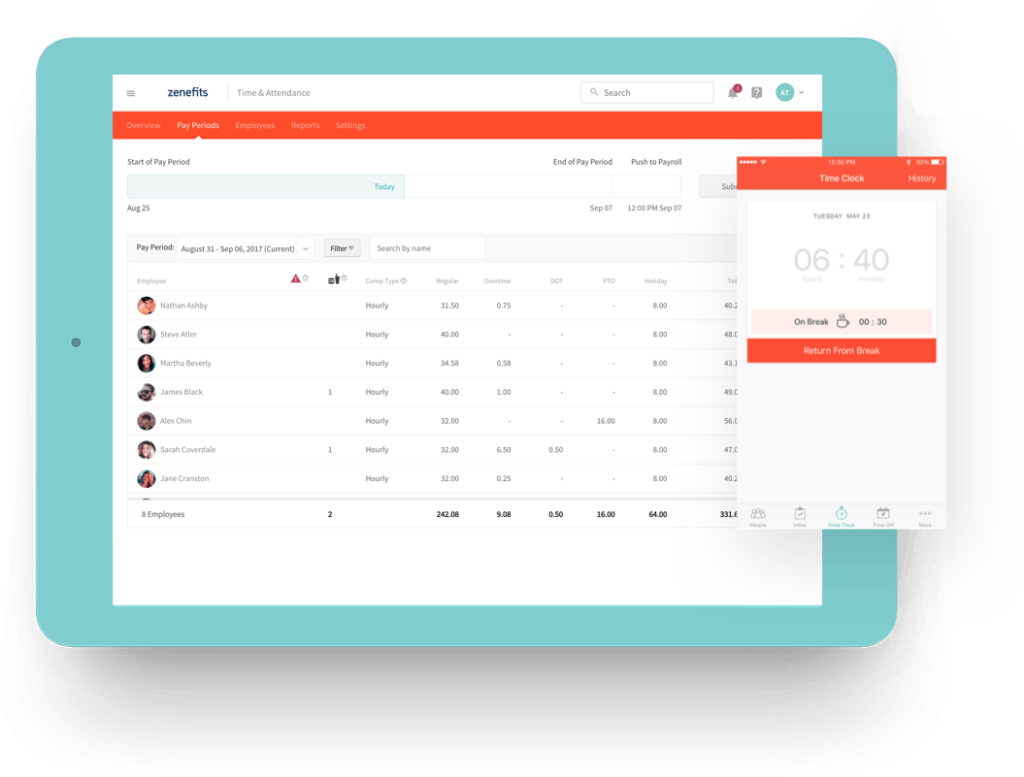 Zenefits Dashboard