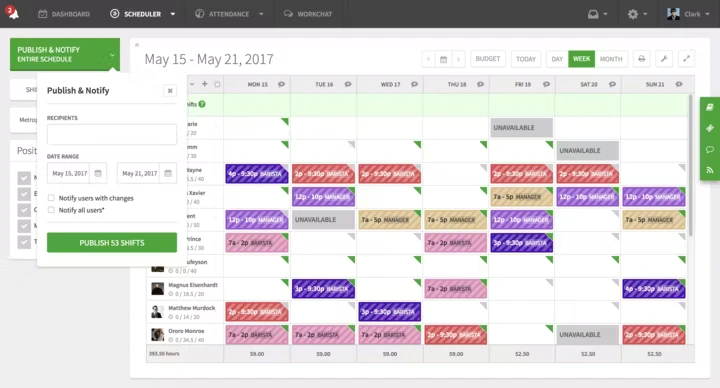 Screenshot of When I Work interface