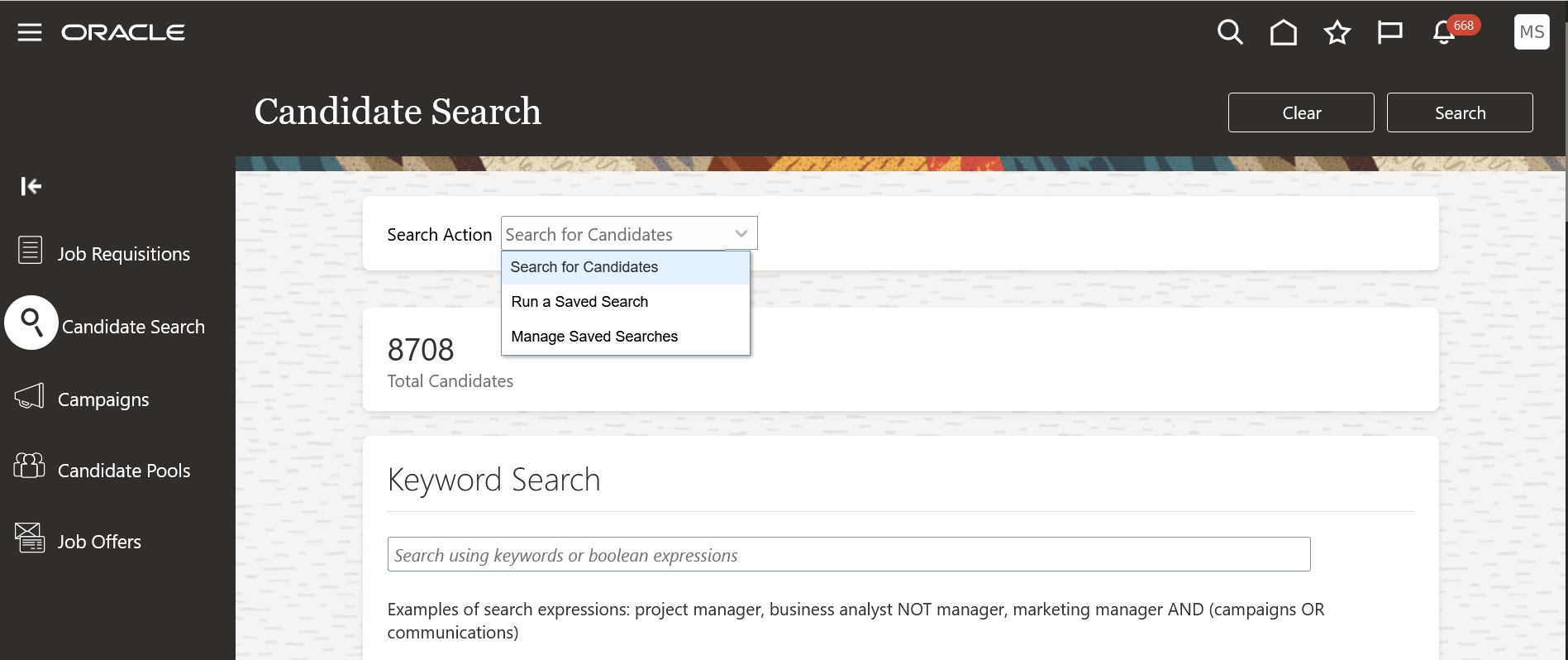 Oracle Recruiting Analytics software