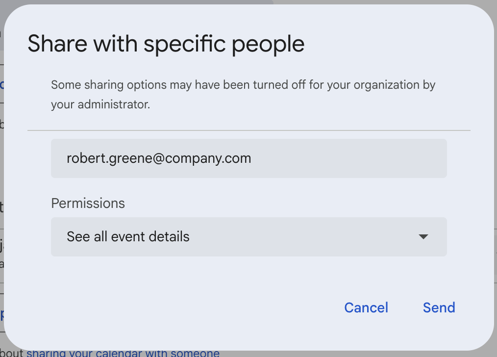 add employees and set permissions for calendar