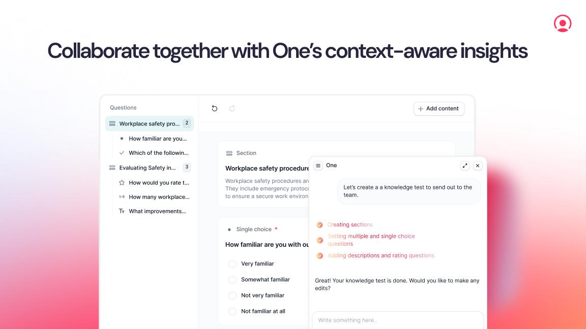 Gather feedback through personalized surveys from a single prompt.