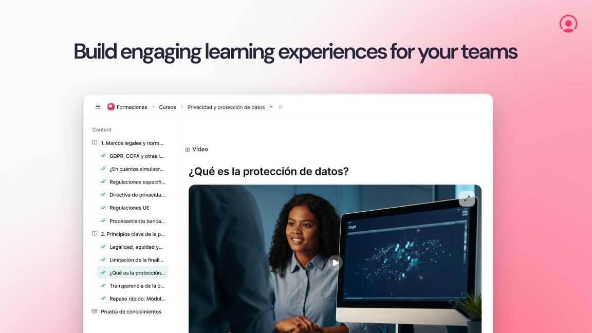 Factorial's new LMS allows you to create the right course for the right person, and deliver it just in time.