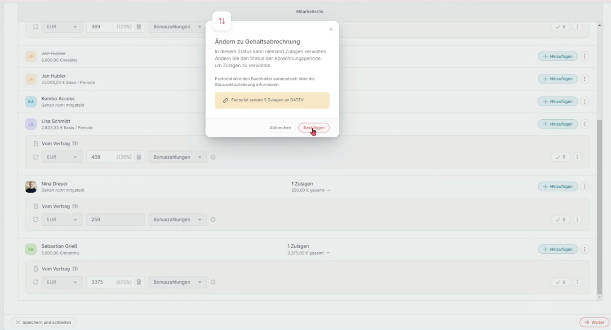 factorial datev synchronization