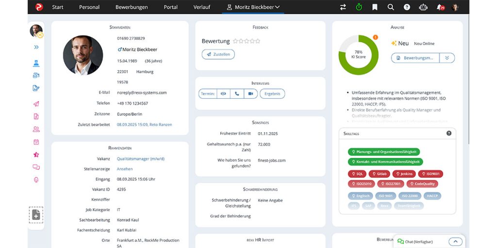 rexx systems hr software in german