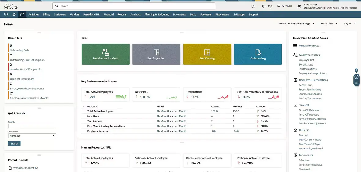 netsuite human resources software