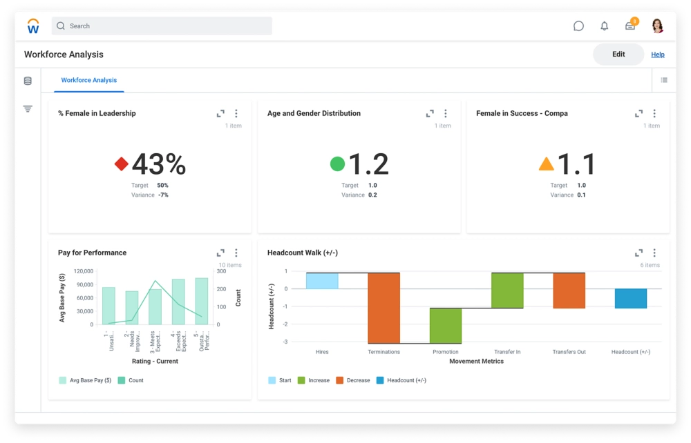 workday software dashboard