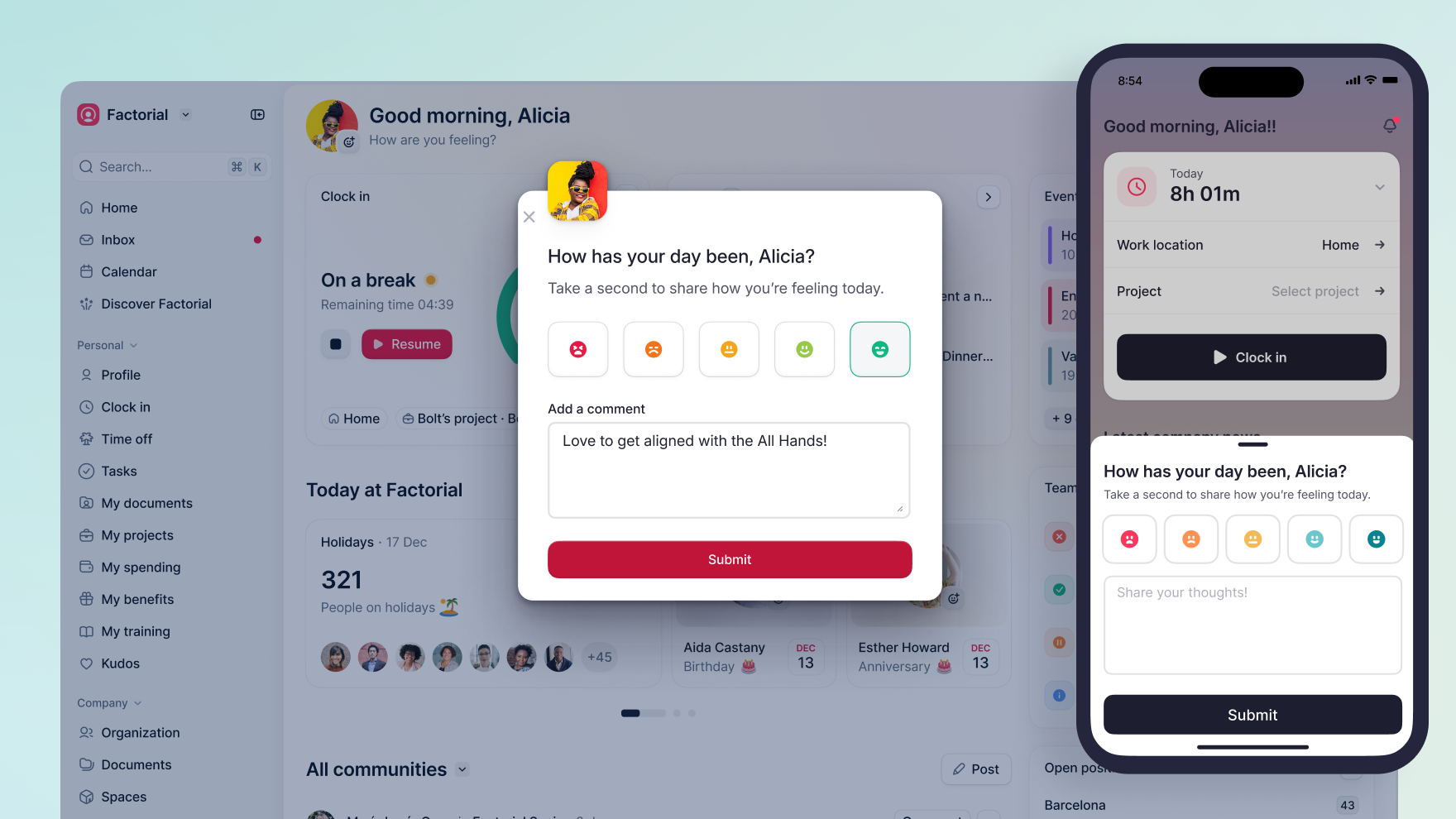 factorial mobile workforce management app