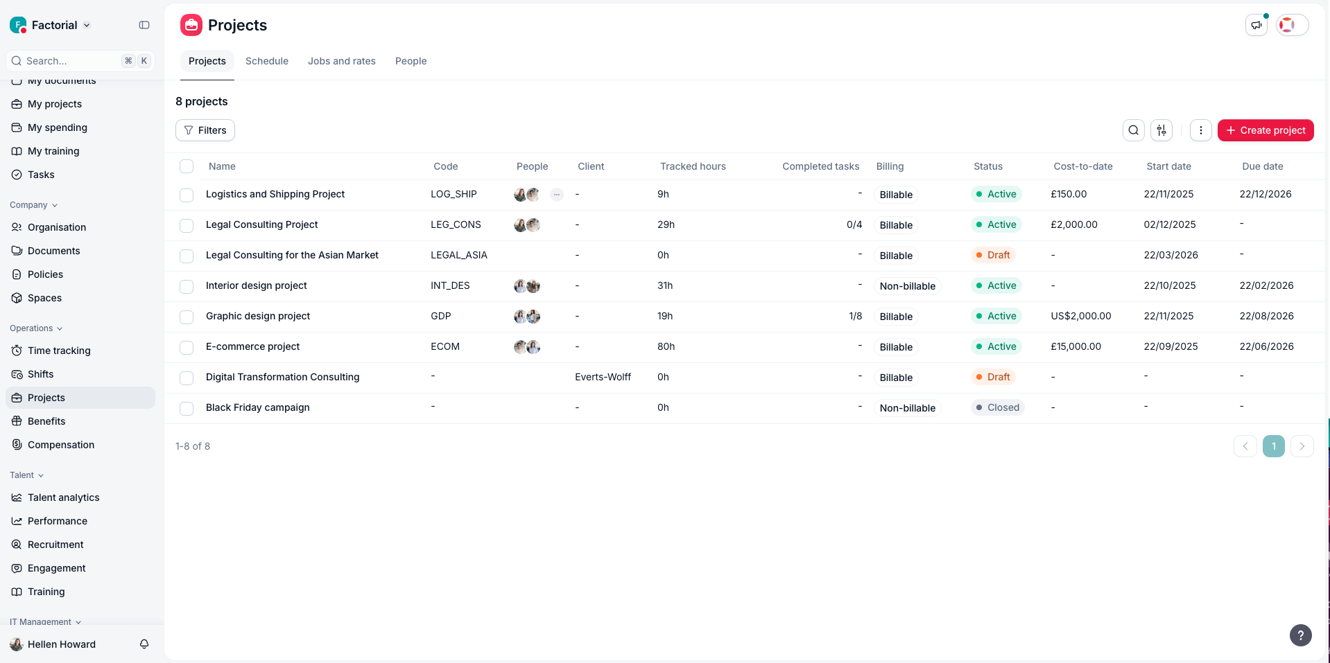 factorial ai project management