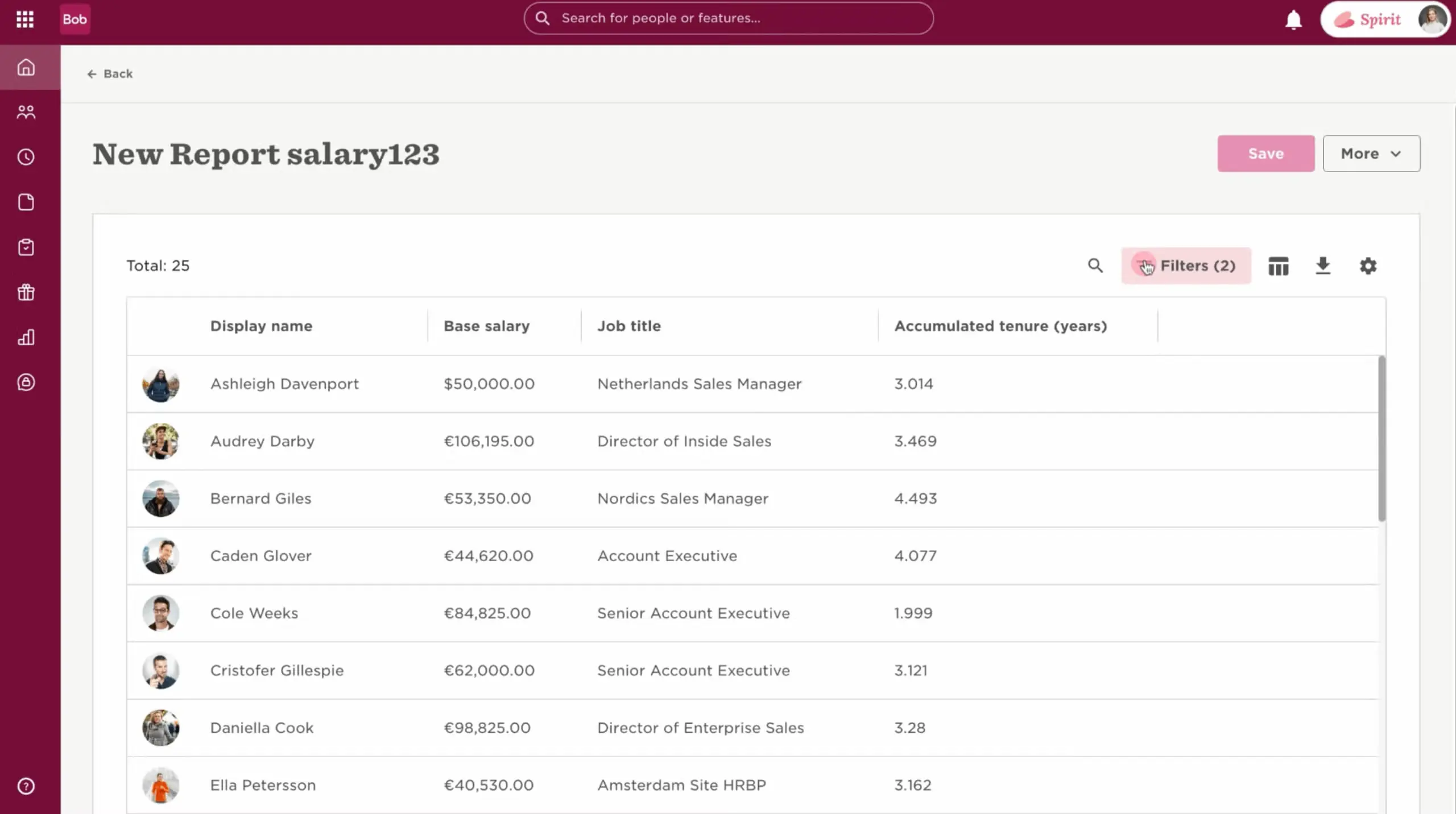 hibob payroll dashboard