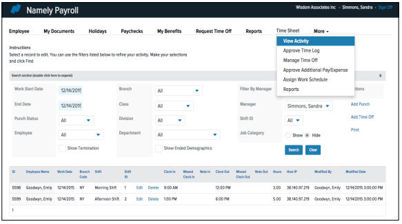 payroll features hr software namely