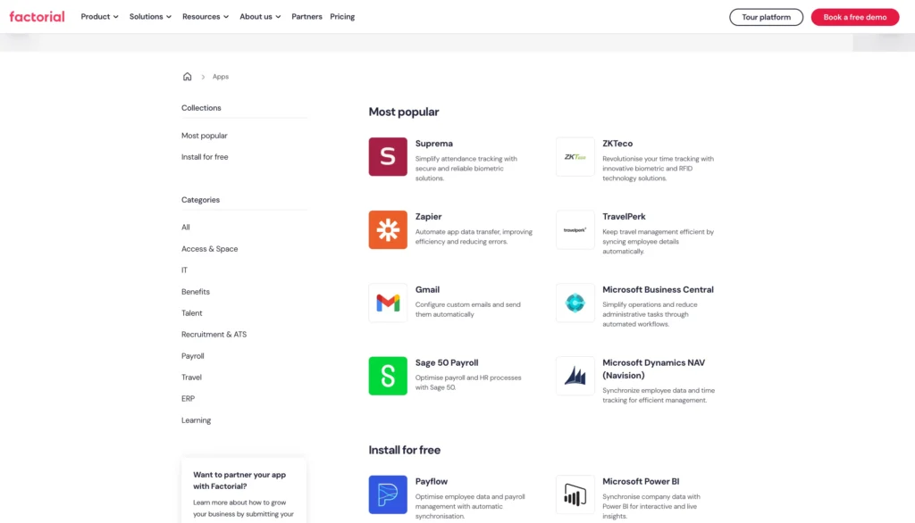 HR software integrations
